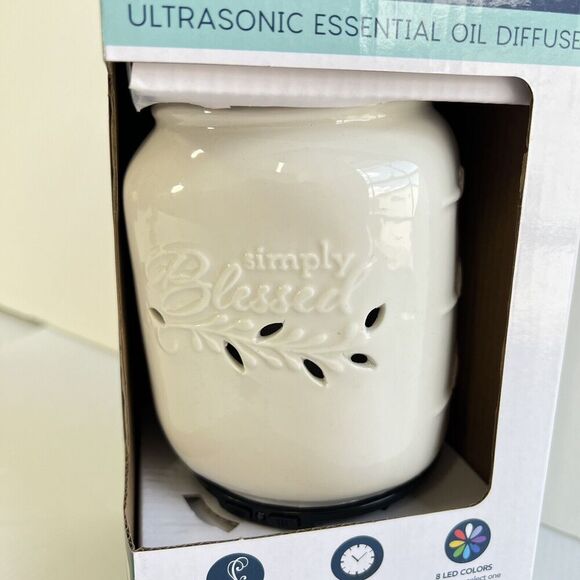 AIROME' ESSENTIAL OIL ULTRASONIC DIFFUSER w/LED - Mason Jar - Picture 5 of 8